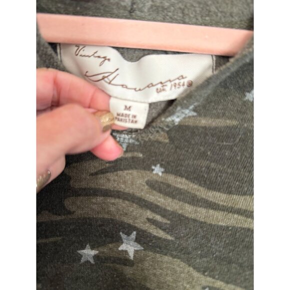 VINTAGE HAVANA GREEN CAMO STAR SWEATPANTS JOGGER AND HOODIE SET SZ MEDIUM - Picture 4 of 8